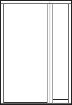 Line illustration of the Direct Glazed single timber frame style