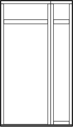 Line illustration of the Direct Glazed Split Fanlight single timber frame style