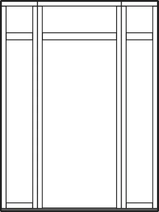 Line illustration of the Direct Glazed Split Fanlight double timber frame style