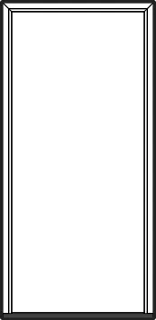 Line illustration of the Standard single PVC door frame style