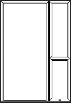 Line illustration of the Direct Glazed Midrail single PVC frame style
