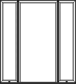 Line illustration of the Direct Glazed double PVC frame style