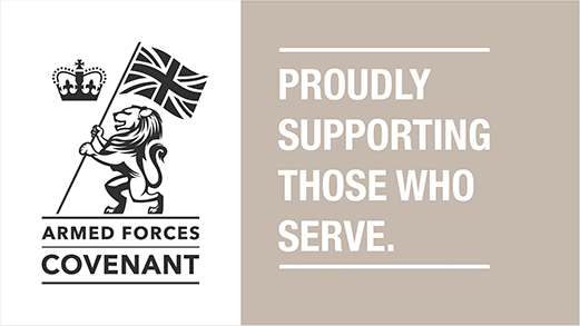 Armed Forces Covenant — Proudly Supporting Those Who Serve badge