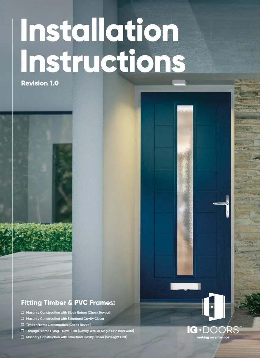 IG Doors Installation Instructions brochure cover
